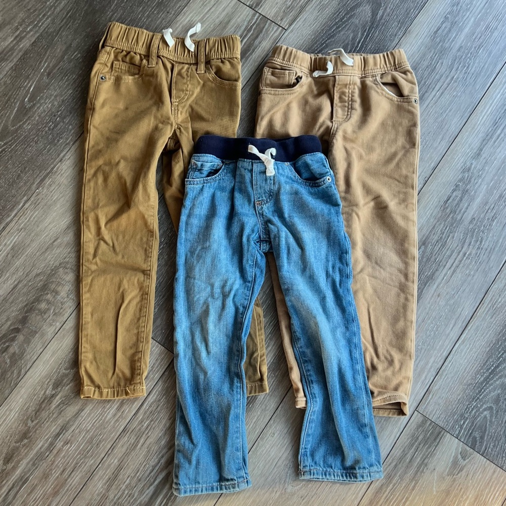 Gap Boys Pants (3 pair) Size 5 Slim